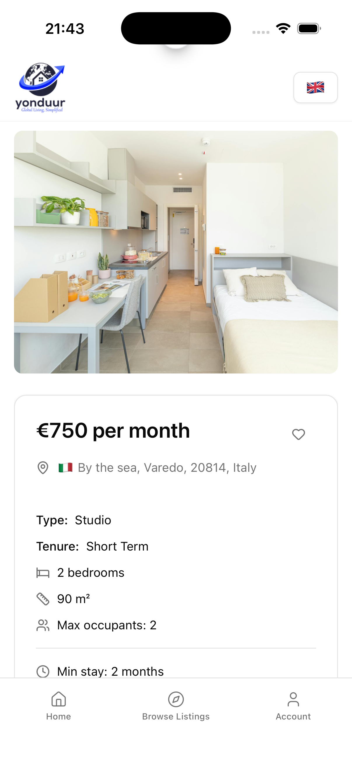 Own property listing details