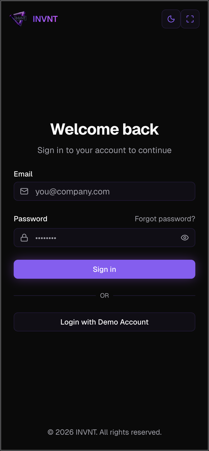 Login interface