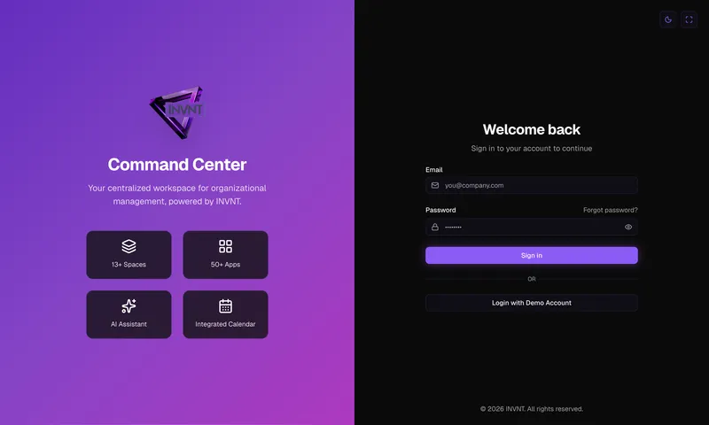 Enterprise Command Center Dashboard